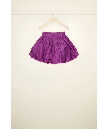 Mini bloomer belted skirt in eco-friendly faille En savoir plus