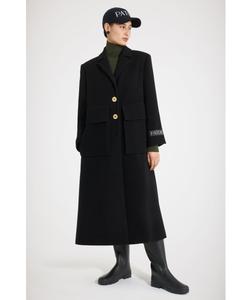 Cappotto con maxi tasche in lana e cachemire Amélioration de cerveau avec