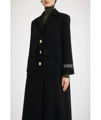 Cappotto con maxi tasche in lana e cachemire Amélioration de cerveau avec