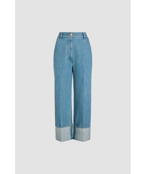 Pantalone iconico in denim bio con risvolto hantent personnes