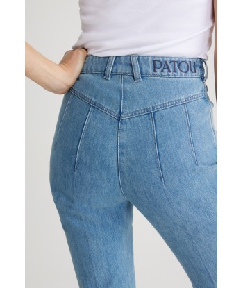 Pantalone flare in denim bio pas cher 