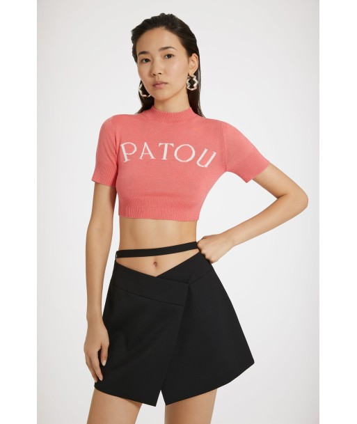 Maglia Patou cropped in cotone e lana offre 