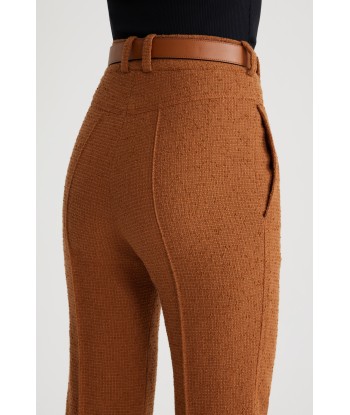 Pantalone flare in tweed di lana ecosostenibile e cotone bio de la marque