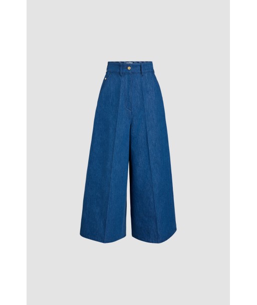 Pantalone largo in denim di cotione bio Pour